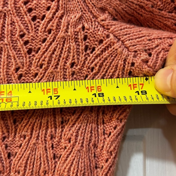 Boden Pointelle Stitch Sweater Pink Sz XS Wool Feminine Girly Holiday Chic Boho - Picture 6 of 10